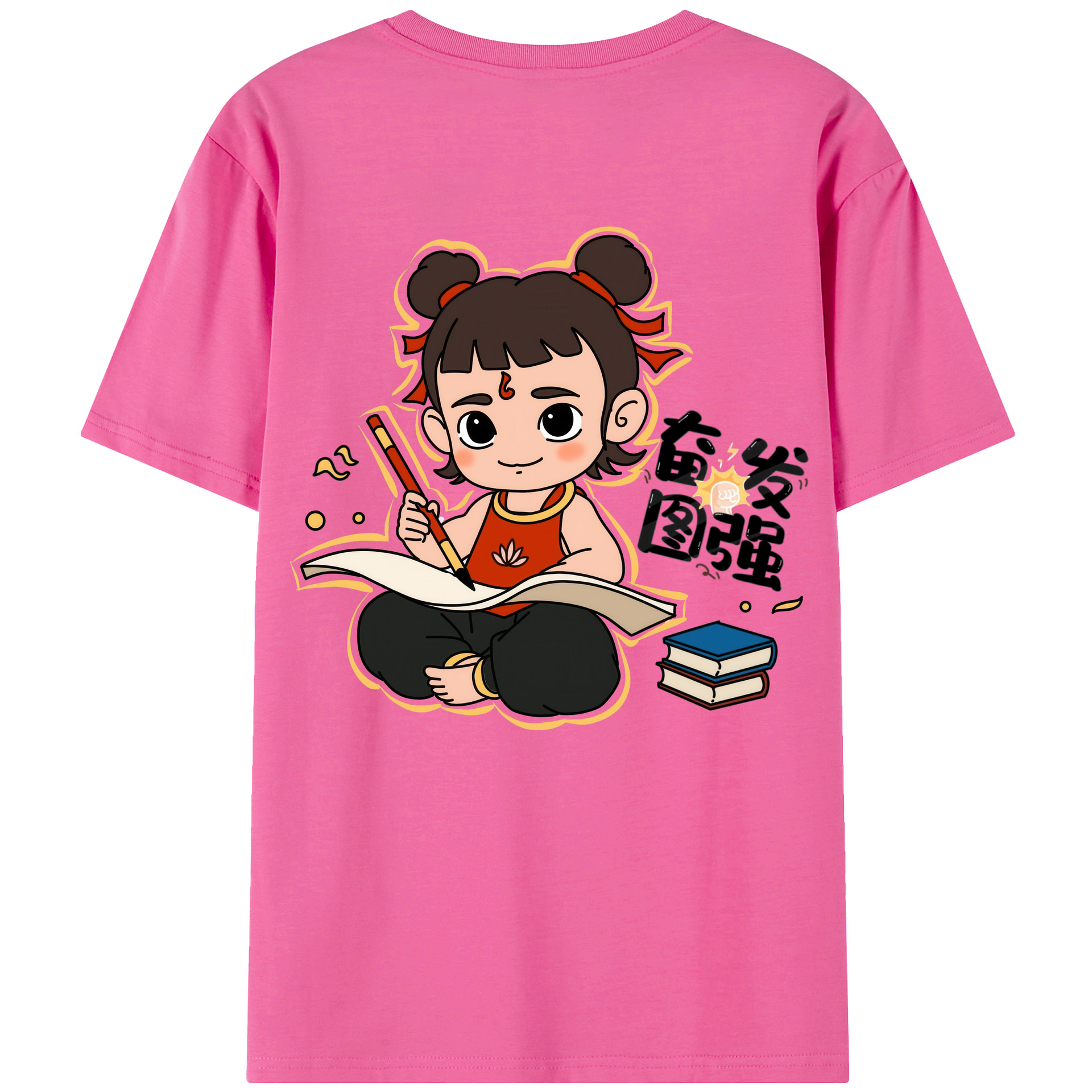 （画像用） Ne Zha 2 ナタ 魔童の大暴れ レディース半袖Tシャツ(バックプリント)